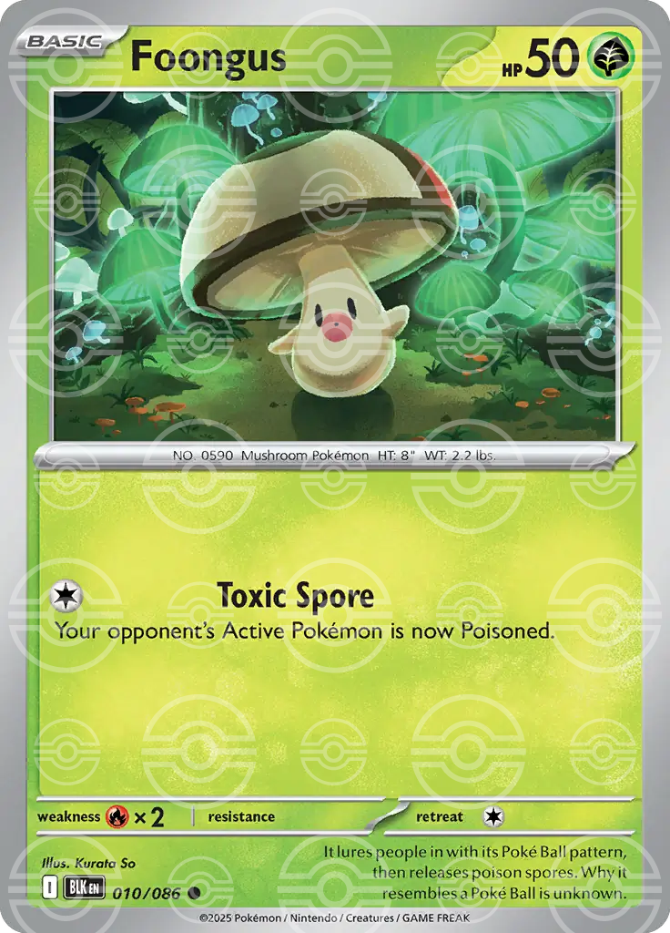 Foongus 010/086 (SV: Black Bolt)  - Poke Ball Holofoil | Good Games Cannington