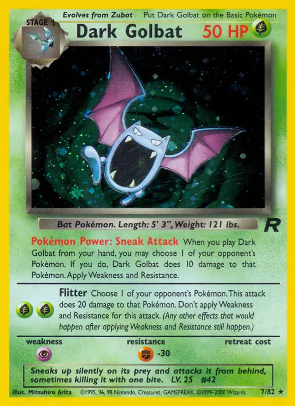 Dark Golbat 07/82 (Team Rocket)  - Unlimited Holofoil | Good Games Cannington