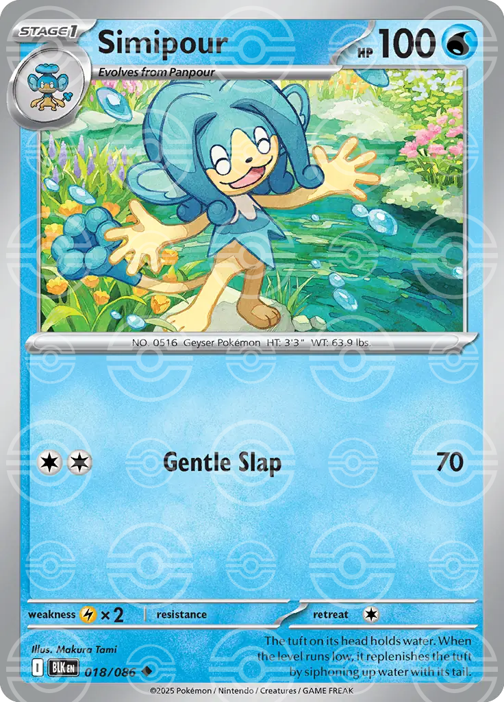 Simipour 018/086 (SV: Black Bolt)  - Poke Ball Holofoil | Good Games Cannington