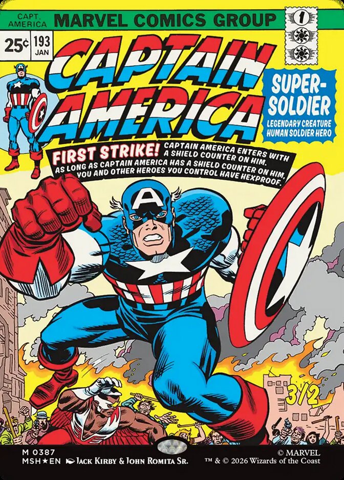 Captain America, Super-Soldier 387 (Marvel Super Heroes)  - Borderless Foil | Good Games Cannington