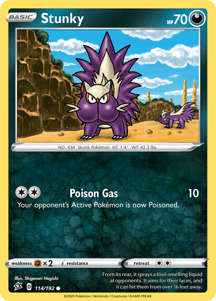 Stunky (114/192) [Sword & Shield: Rebel Clash] | Good Games Cannington