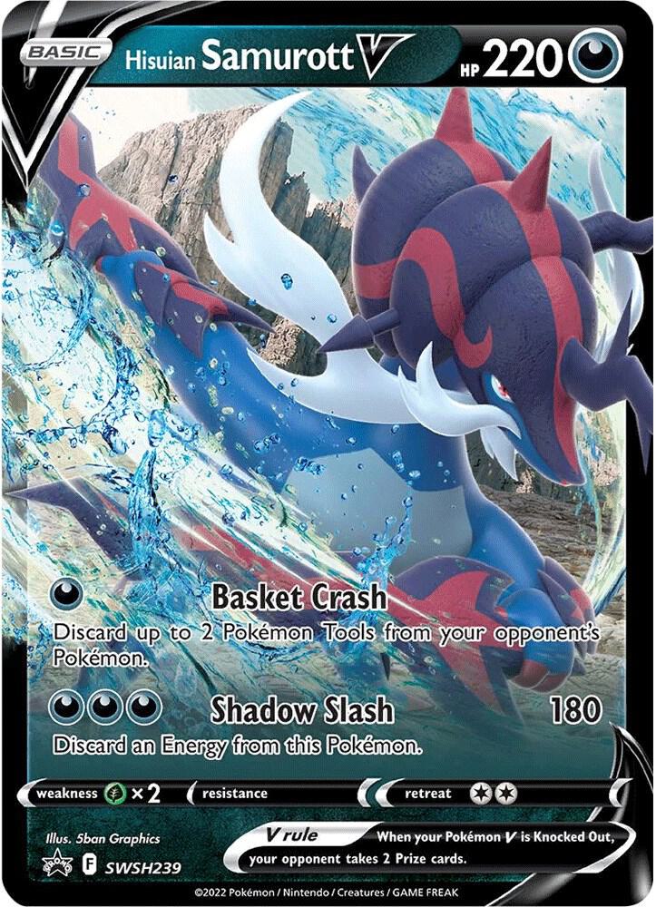 Hisuian Samurott V SWSH239 (SWSH: Sword & Shield Promo Cards)  - Holofoil | Good Games Cannington