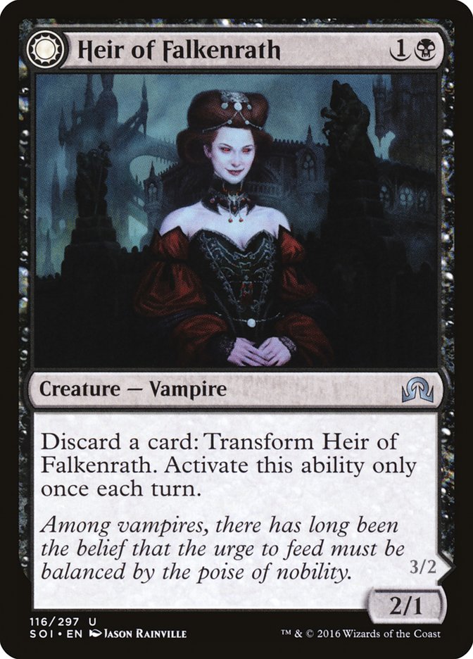 Heir of Falkenrath // Heir to the Night [Shadows over Innistrad] | Good Games Cannington
