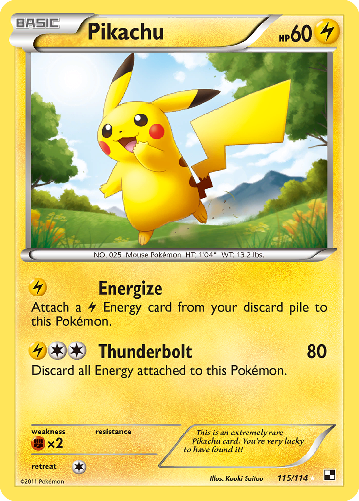 Pikachu (115/114) [Black & White: Base Set] | Good Games Cannington