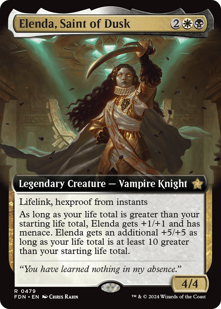 Elenda, Saint of Dusk (Extended Art) [Foundations] | Good Games Cannington