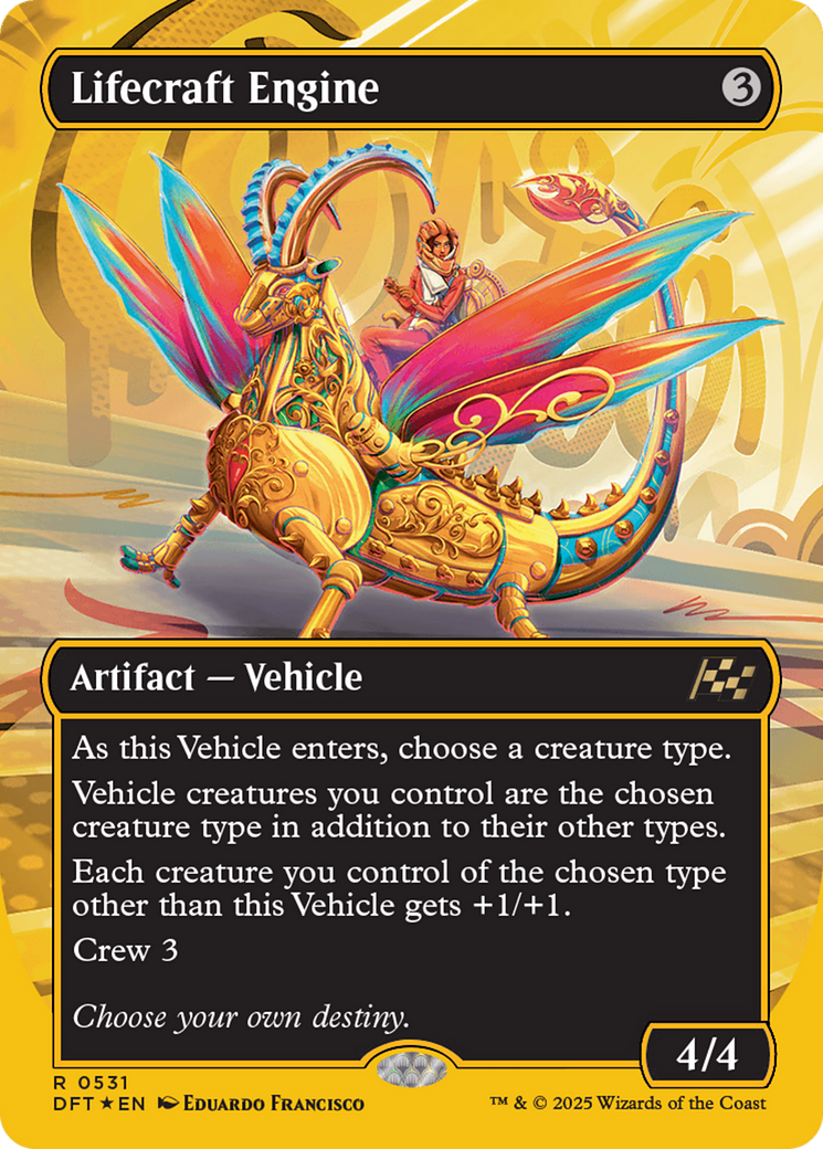 Lifecraft Engine (Borderless) (First-Place Foil) [Aetherdrift] | Good Games Cannington