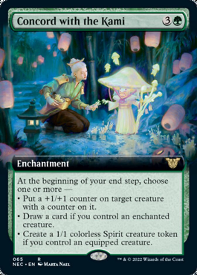 Concord with the Kami (Extended Art) [Kamigawa: Neon Dynasty Commander] | Good Games Cannington