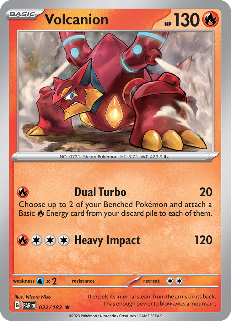 Volcanion (022/182) [Scarlet & Violet: Paradox Rift] | Good Games Cannington