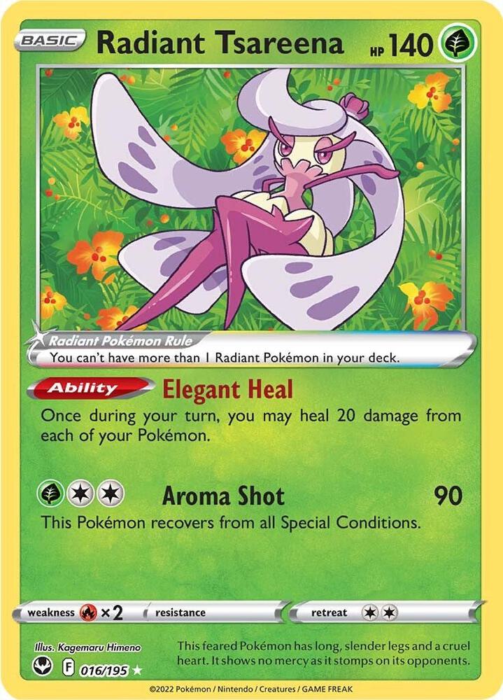 Radiant Tsareena 016/195 (SWSH12: Silver Tempest)  - Holofoil | Good Games Cannington