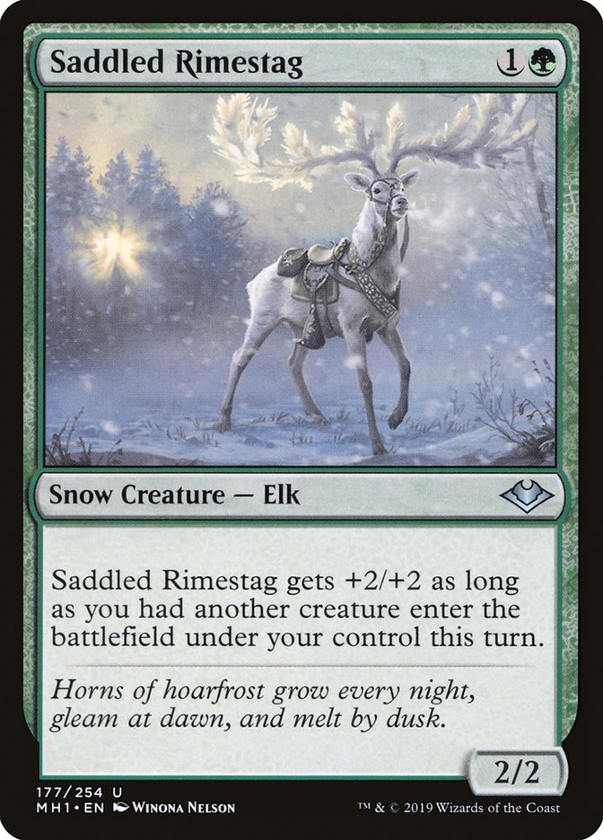 Saddled Rimestag 177/254 (Modern Horizons)  | Good Games Cannington