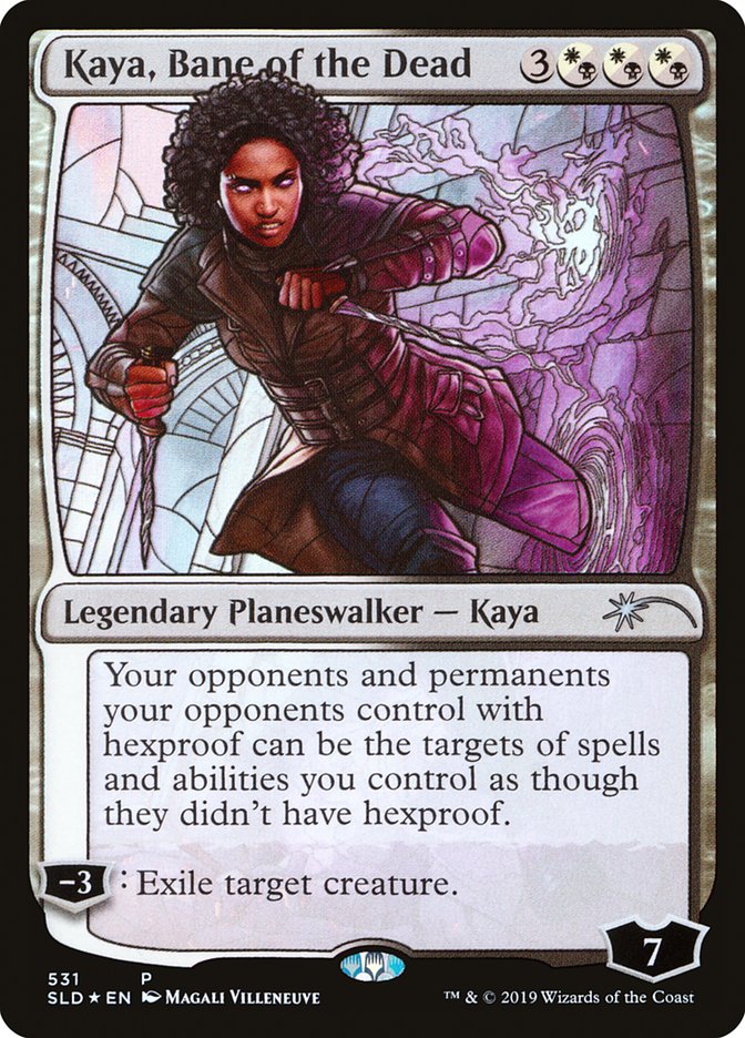 Kaya, Bane of the Dead (Stained Glass) [Secret Lair Drop Promos] | Good Games Cannington
