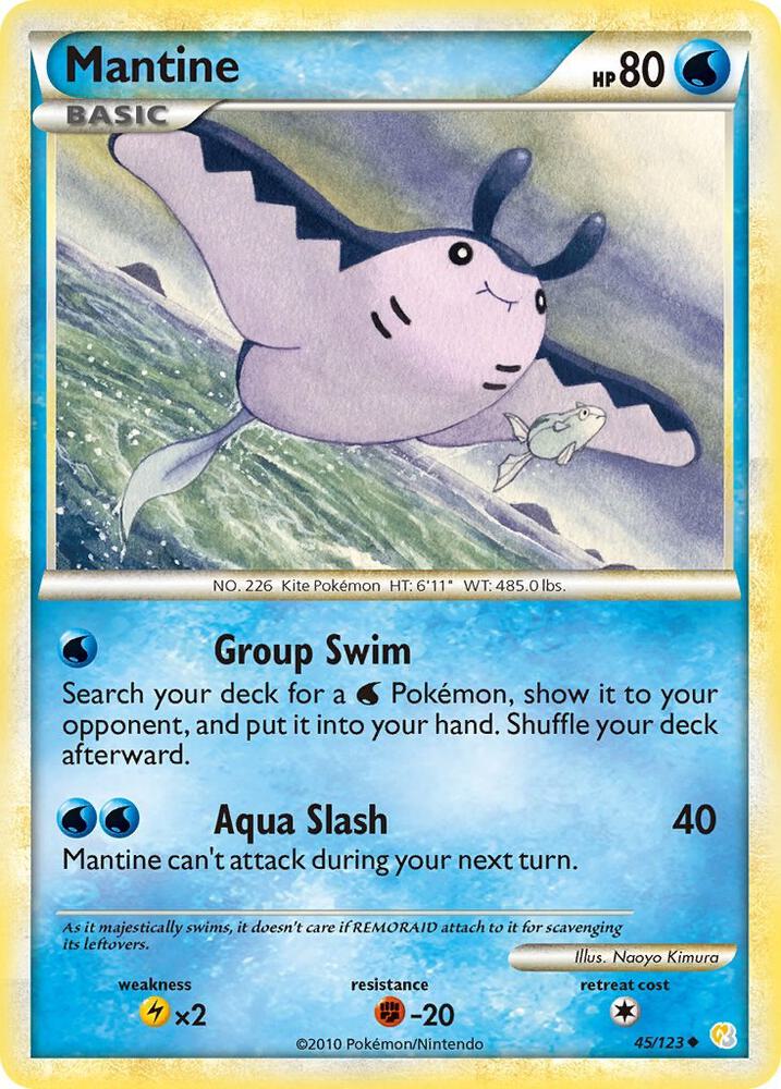 Mantine 45/123 (HeartGold SoulSilver)  - Reverse Holofoil | Good Games Cannington
