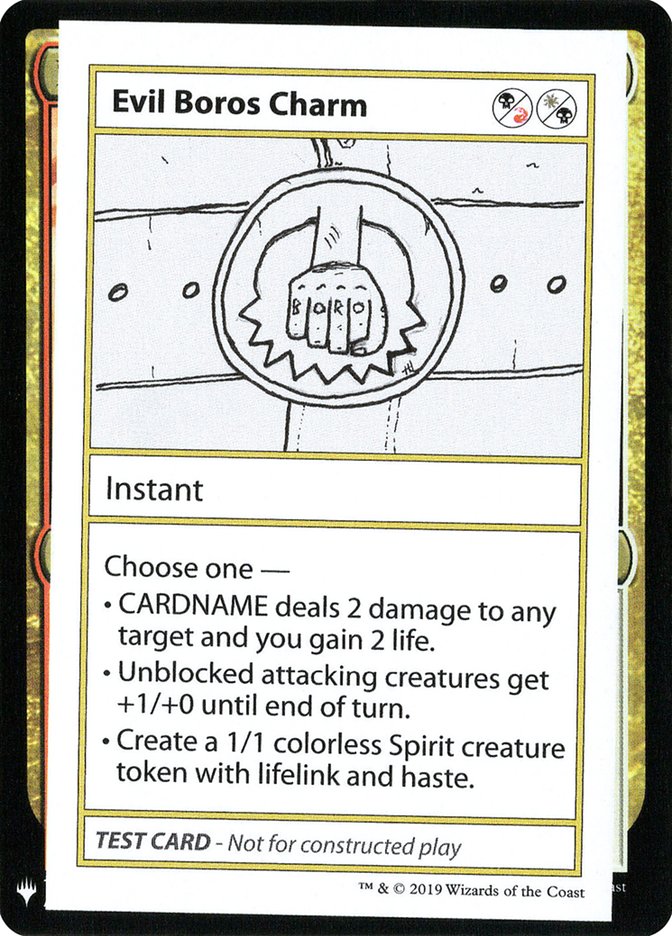 Evil Boros Charm [Mystery Booster Playtest Cards] | Good Games Cannington