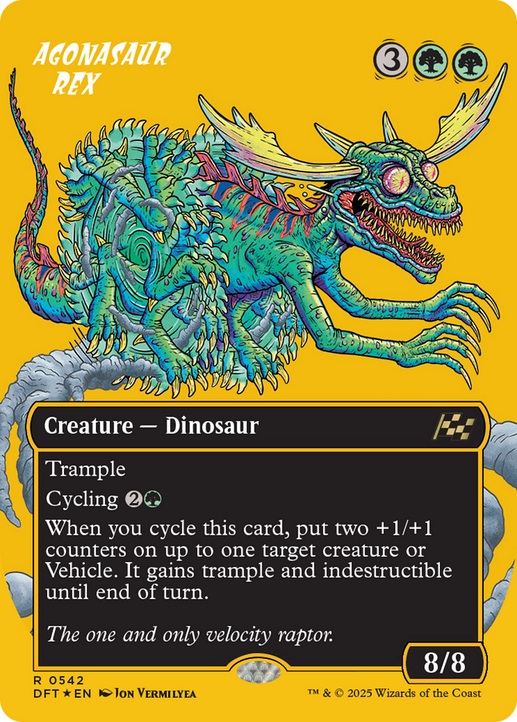 Agonasaur Rex (Borderless) (First-Place Foil) [Aetherdrift] | Good Games Cannington