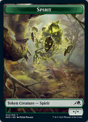 Samurai // Spirit (012) Double-Sided Token [Kamigawa: Neon Dynasty Tokens] | Good Games Cannington