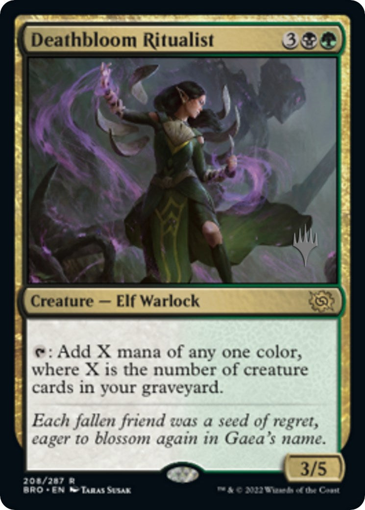 Deathbloom Ritualist (Promo Pack) [The Brothers' War Promos] | Good Games Cannington