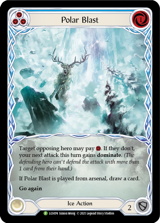 Polar Blast (Blue) [LGS074] (Promo)  Rainbow Foil | Good Games Cannington