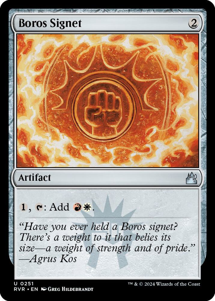 Boros Signet 251 (Ravnica Remastered)  - Foil | Good Games Cannington