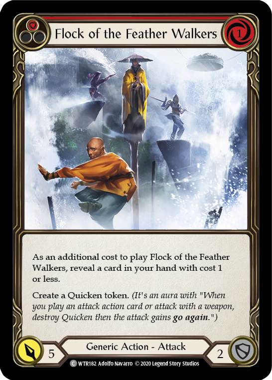 Flock of the Feather Walkers (Red) [U-WTR182] (Welcome to Rathe Unlimited)  Unlimited Rainbow Foil | Good Games Cannington