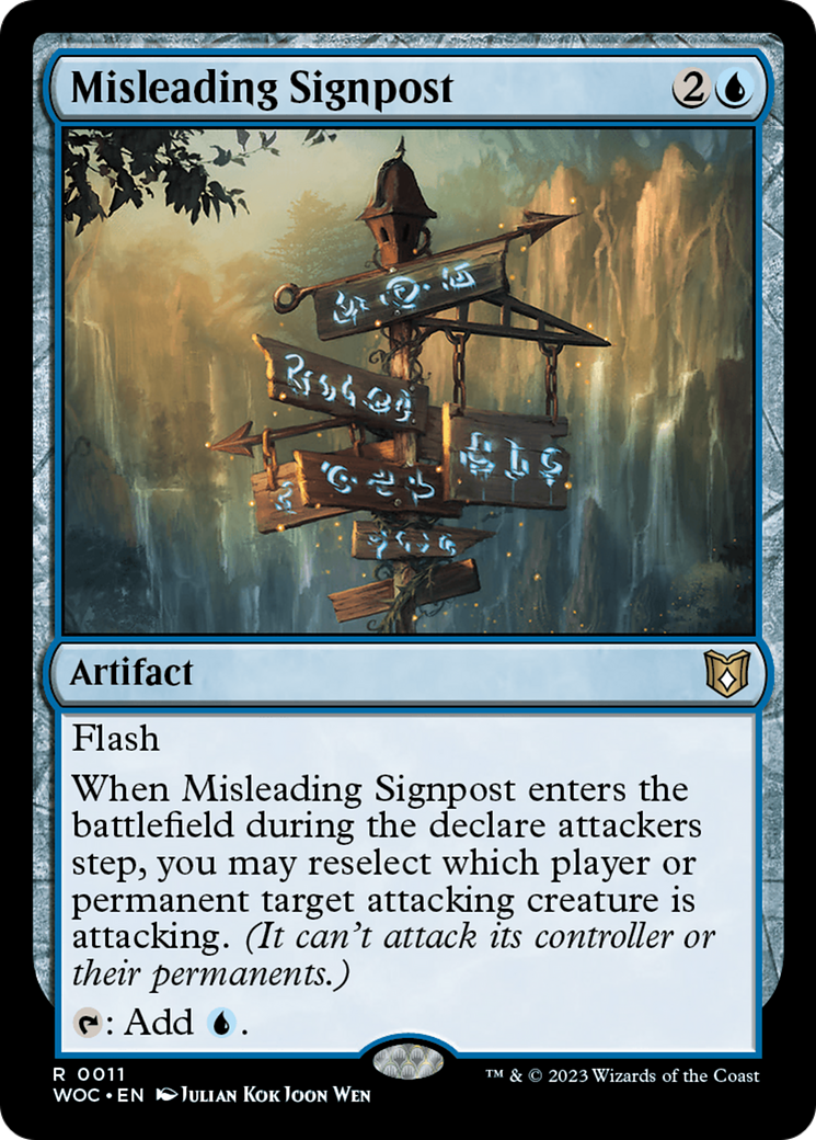 Misleading Signpost [Wilds of Eldraine Commander] | Good Games Cannington