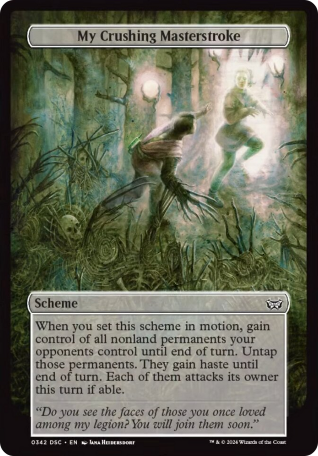 My Crushing Masterstroke (Full Art) [Duskmourn: Archenemy] | Good Games Cannington