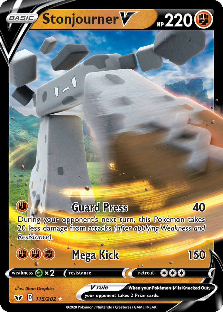 Stonjourner V (115/202) [Sword & Shield: Base Set] | Good Games Cannington