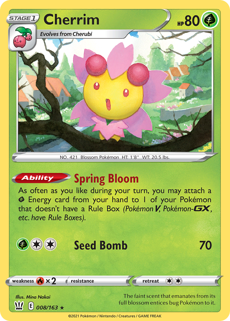 Cherrim (008/163) (Theme Deck Exclusive) [Sword & Shield: Battle Styles] | Good Games Cannington