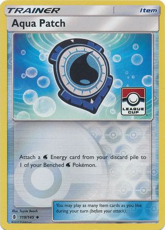 Aqua Patch (119/145) (League Promo) [Sun & Moon: Guardians Rising] | Good Games Cannington
