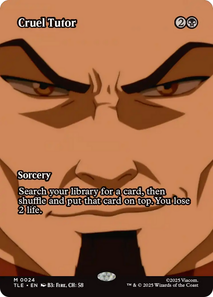 Cruel Tutor (Borderless) [Avatar: The Last Airbender: Eternal-Legal] | Good Games Cannington