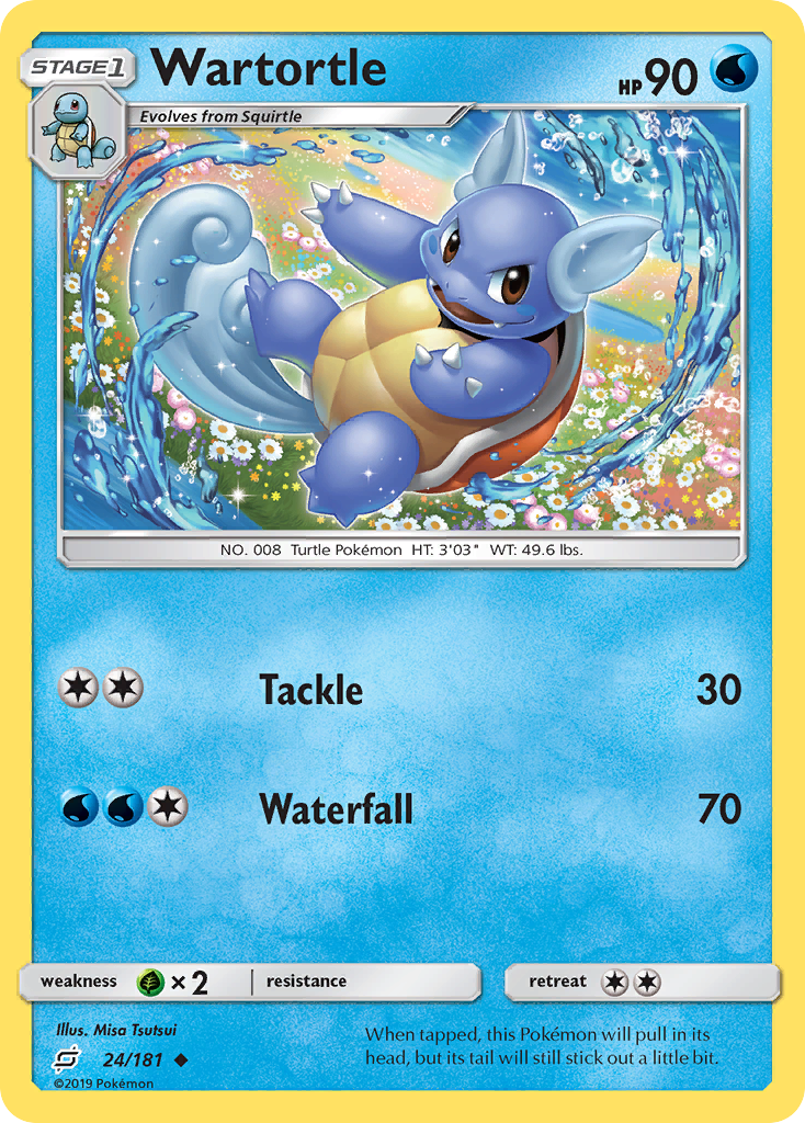 Wartortle (24/181) [Sun & Moon: Team Up] | Good Games Cannington