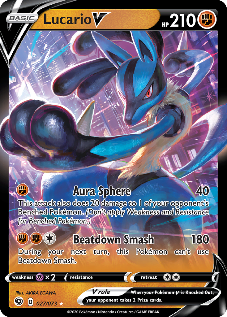 Lucario V (027/073) [Sword & Shield: Champion's Path] | Good Games Cannington