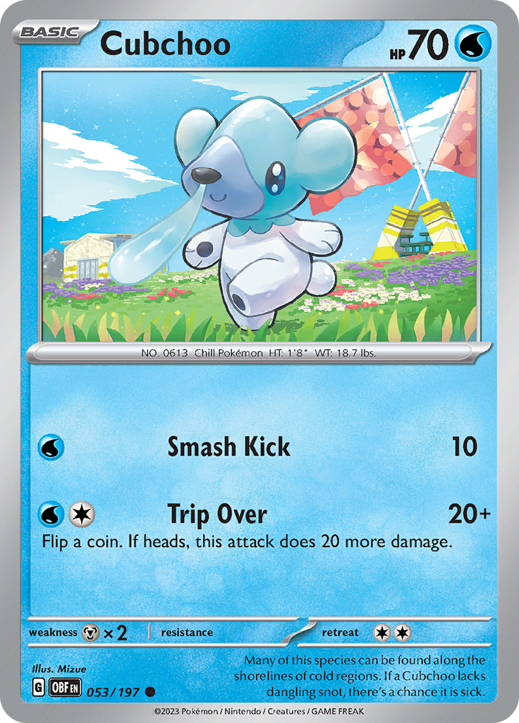 Cubchoo (053/197) [Scarlet & Violet: Obsidian Flames] | Good Games Cannington