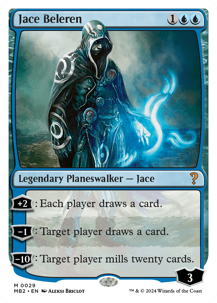 Jace Beleren (White Border) [Mystery Booster 2] | Good Games Cannington