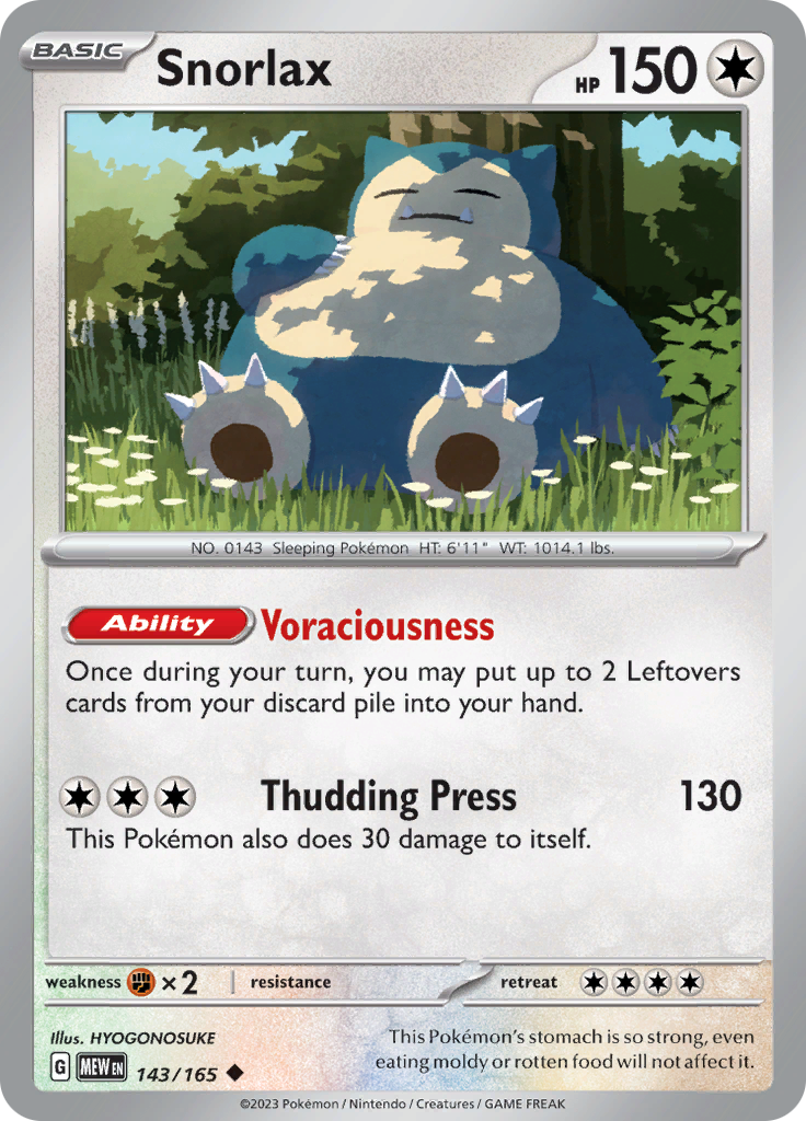 Snorlax (143/165) [Scarlet & Violet 151] | Good Games Cannington