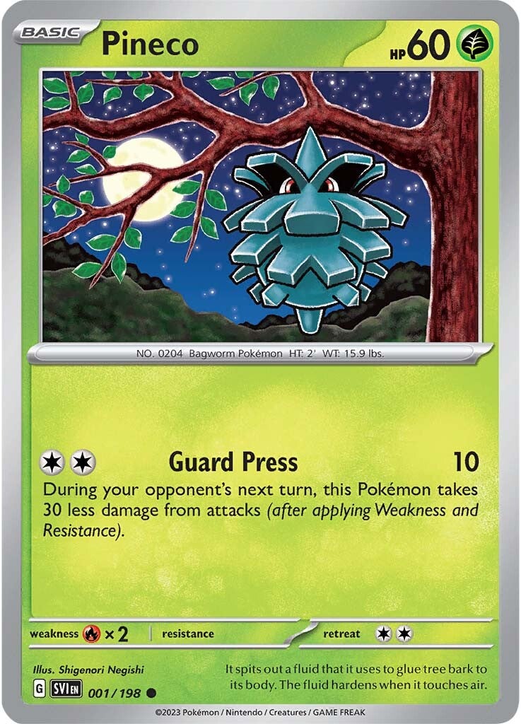 Pineco (001/198) [Scarlet & Violet: Base Set] | Good Games Cannington