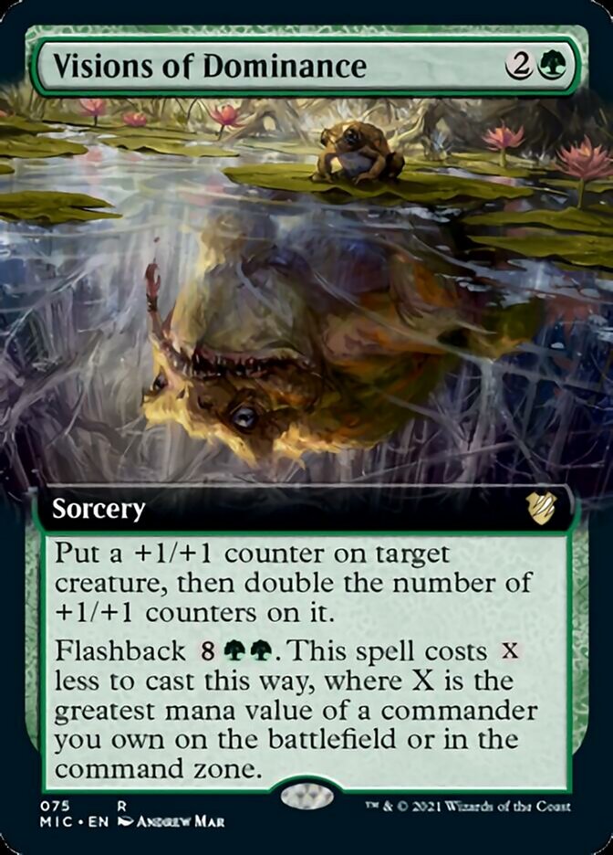 Visions of Dominance (Extended Art) [Innistrad: Midnight Hunt Commander] | Good Games Cannington