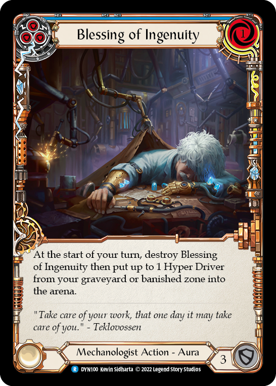 Blessing of Ingenuity (Blue) [DYN100] (Dynasty)  Rainbow Foil | Good Games Cannington