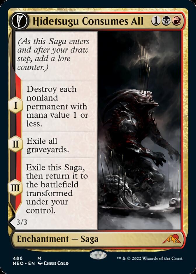 Hidetsugu Consumes All // Vessel of the All-Consuming (Extended Art) [Kamigawa: Neon Dynasty] | Good Games Cannington