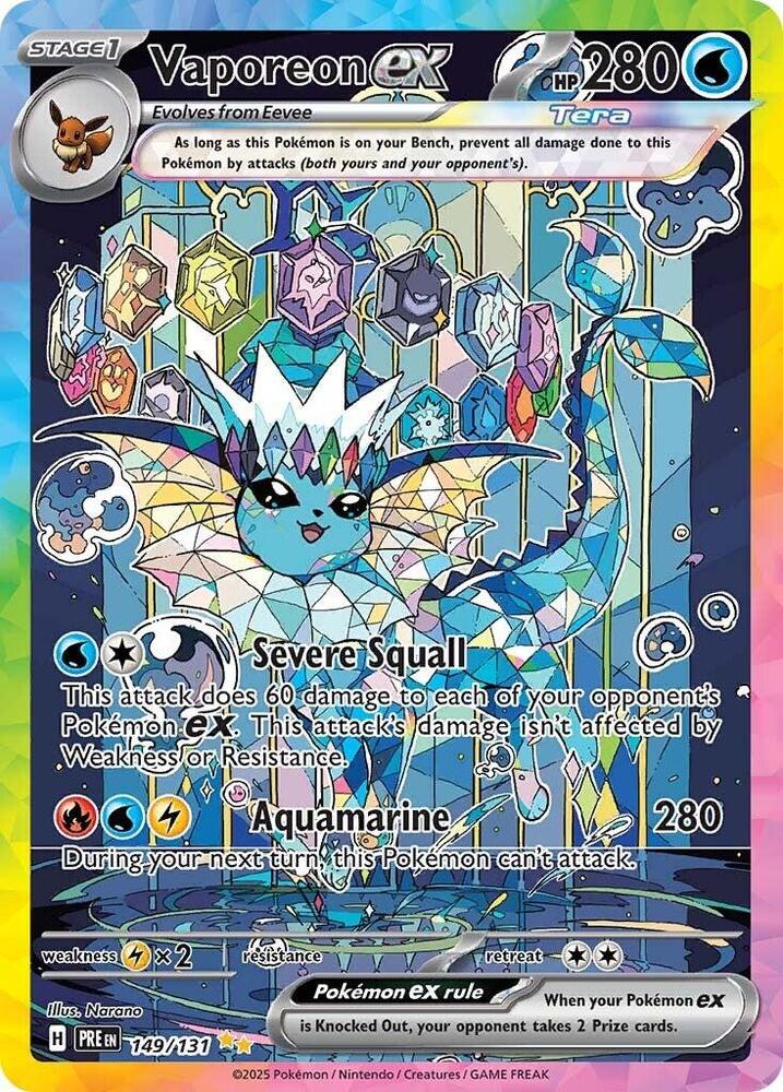 Vaporeon ex 149/131 (SV: Prismatic Evolutions)  - Holofoil | Good Games Cannington