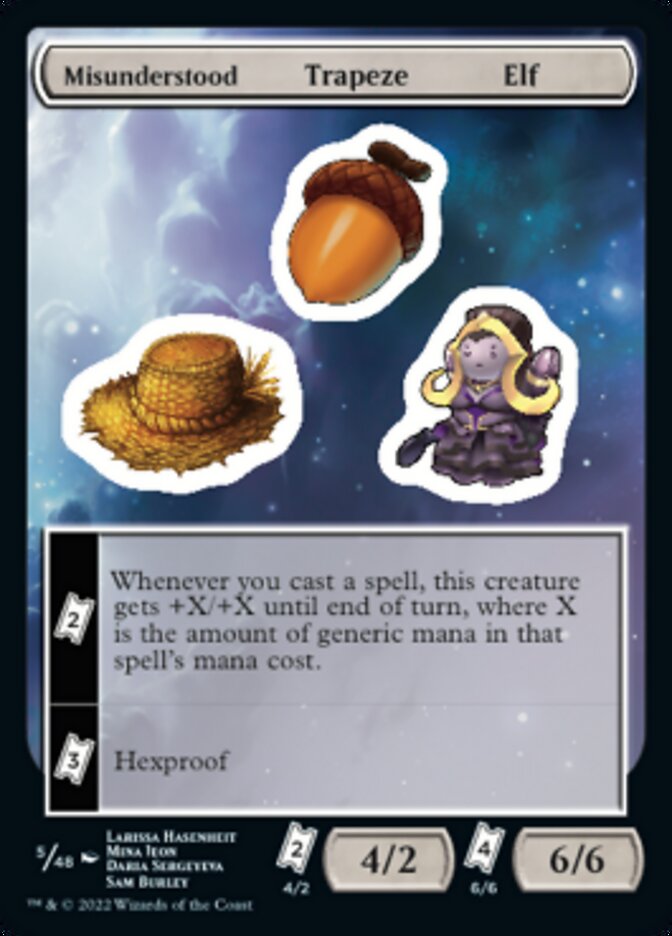 Misunderstood Trapeze Elf [Unfinity Stickers] | Good Games Cannington