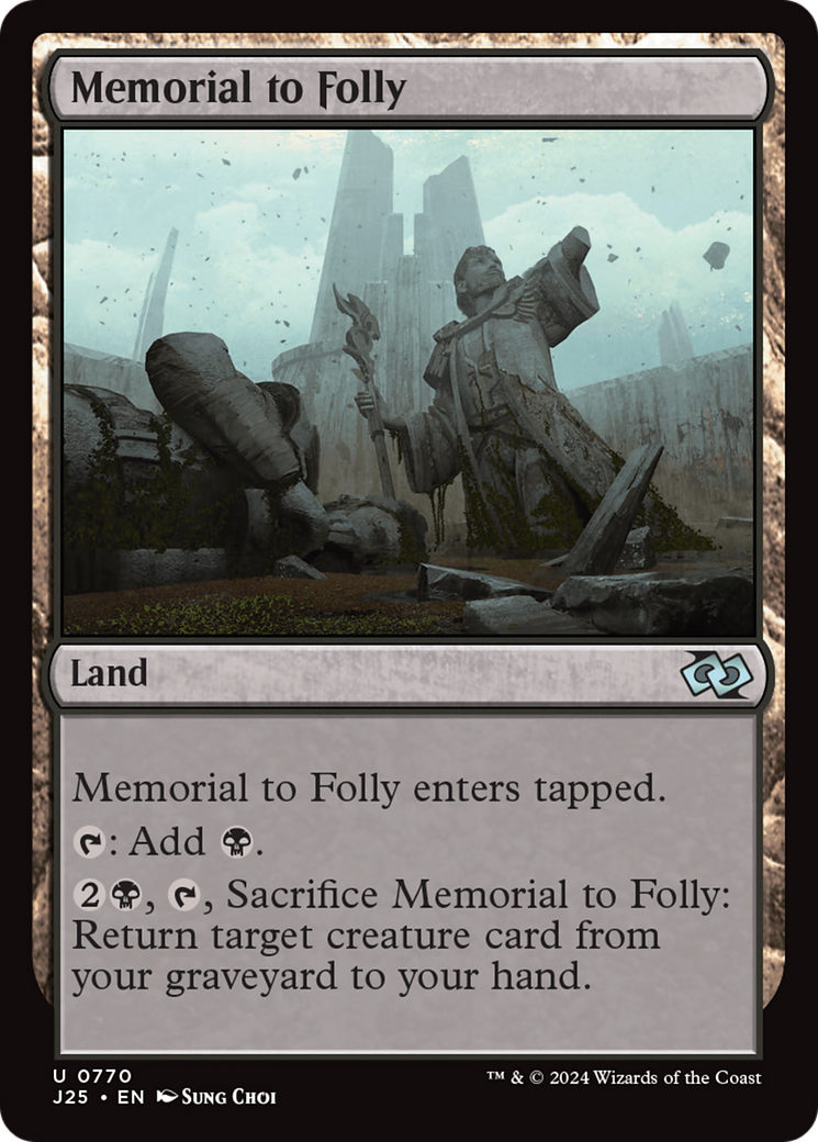 Memorial to Folly [Foundations Jumpstart] | Good Games Cannington