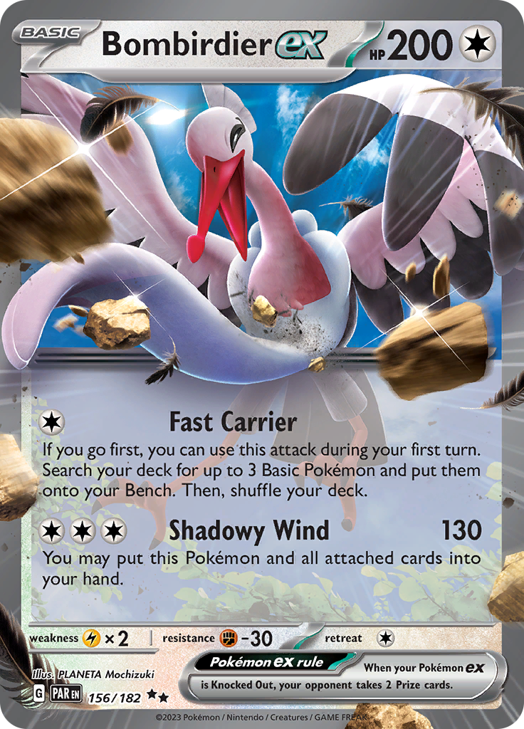 Bombirdier ex (156/182) [Scarlet & Violet: Paradox Rift] | Good Games Cannington