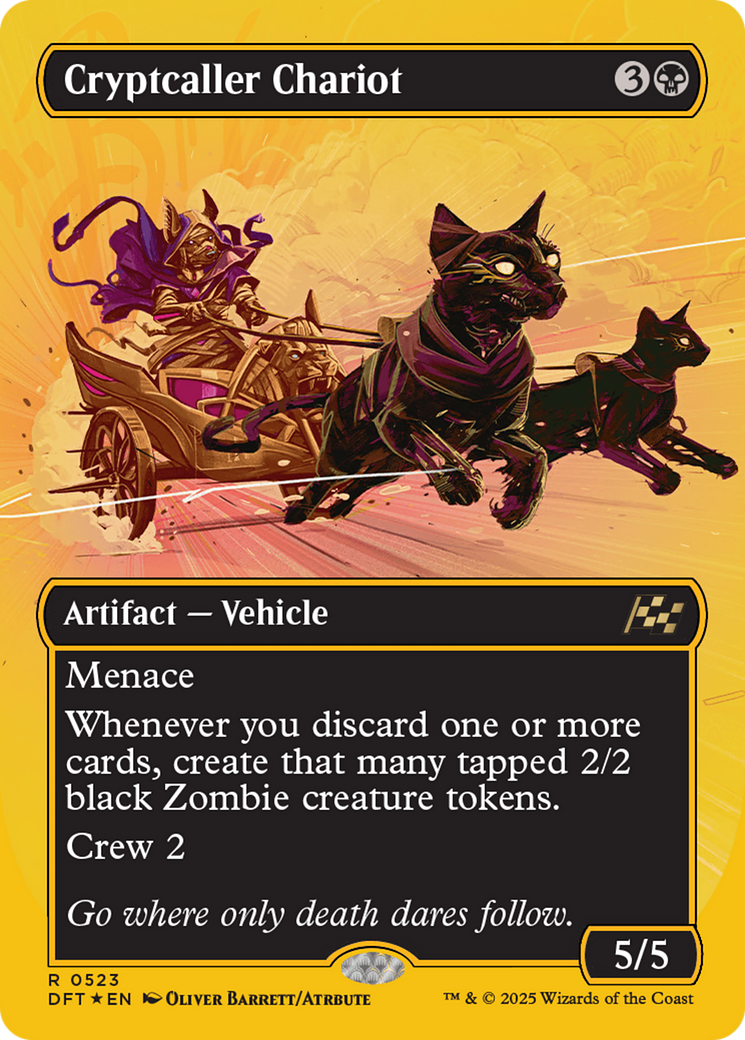 Cryptcaller Chariot (Borderless) (First-Place Foil) [Aetherdrift] | Good Games Cannington