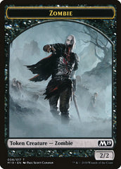 Knight // Zombie Double-Sided Token (Game Night) [Core Set 2019 Tokens] | Good Games Cannington