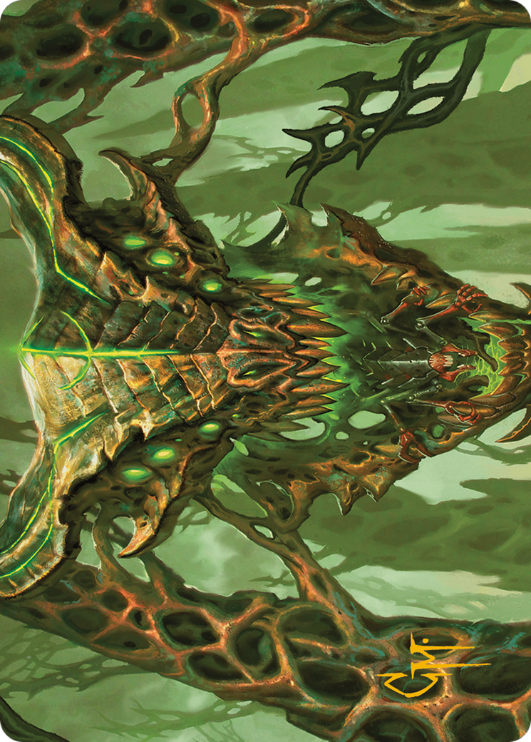 Colossal Dreadmask Art Card (Gold-Stamped Signature) [Modern Horizons 3 Art Series] | Good Games Cannington