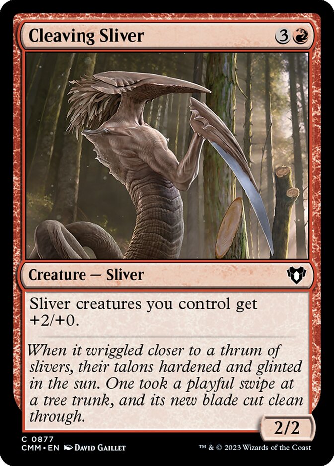 Cleaving Sliver 877 (Commander Masters)  | Good Games Cannington