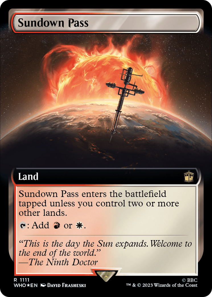 Sundown Pass (Extended Art) (Surge Foil) [Doctor Who] | Good Games Cannington