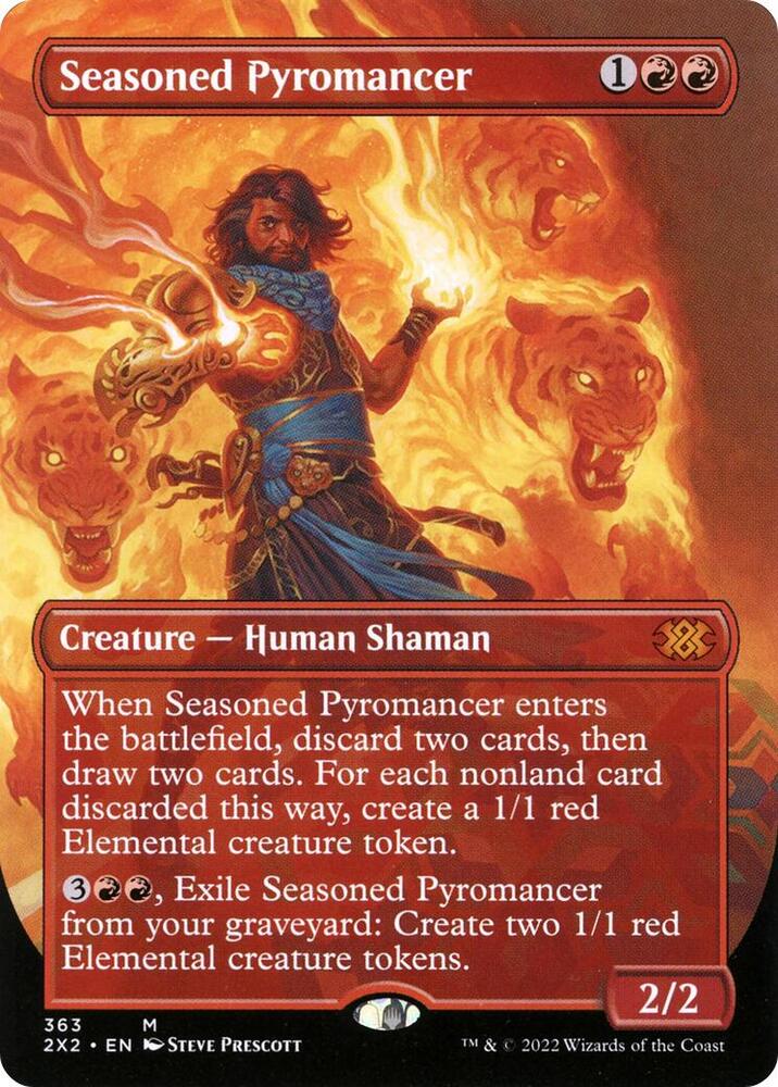 Seasoned Pyromancer Borderless 363/331 (Double Masters 2022)  - Foil | Good Games Cannington