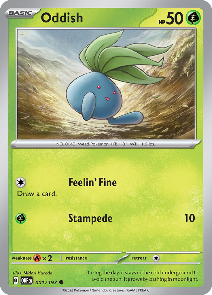 Oddish (001/197) [Scarlet & Violet: Obsidian Flames] | Good Games Cannington