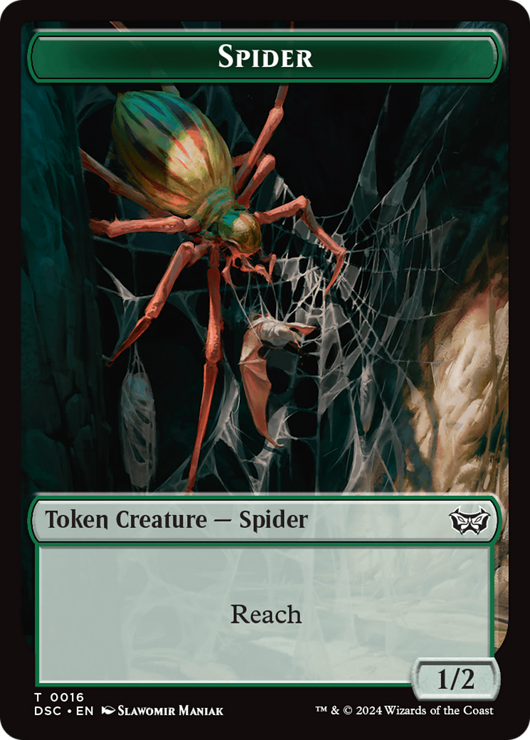 Treefolk // Spider Double-Sided Token [Duskmourn: House of Horror Commander Tokens] | Good Games Cannington